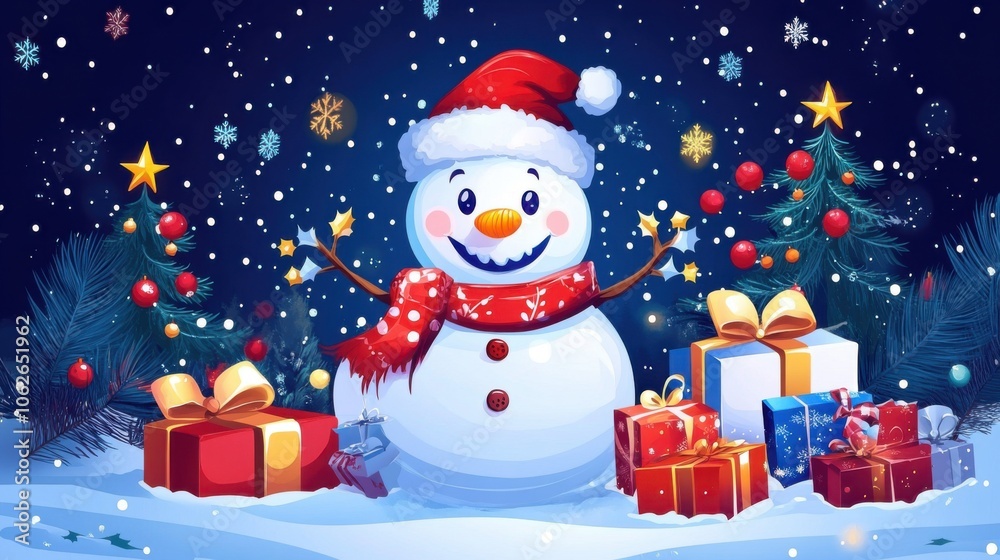 Christmas Snowman Greeting Card Christmas Snowman Greeting Card