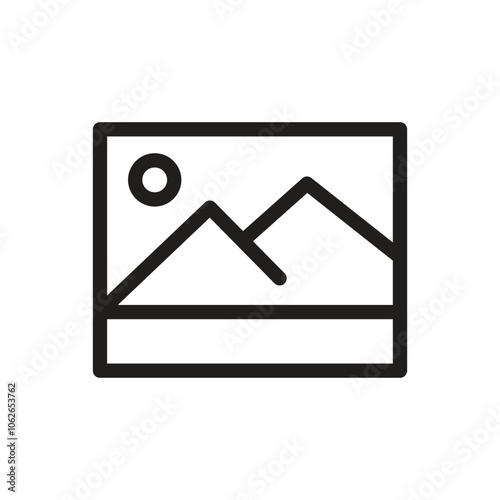 Gallery Photo Icon - Line