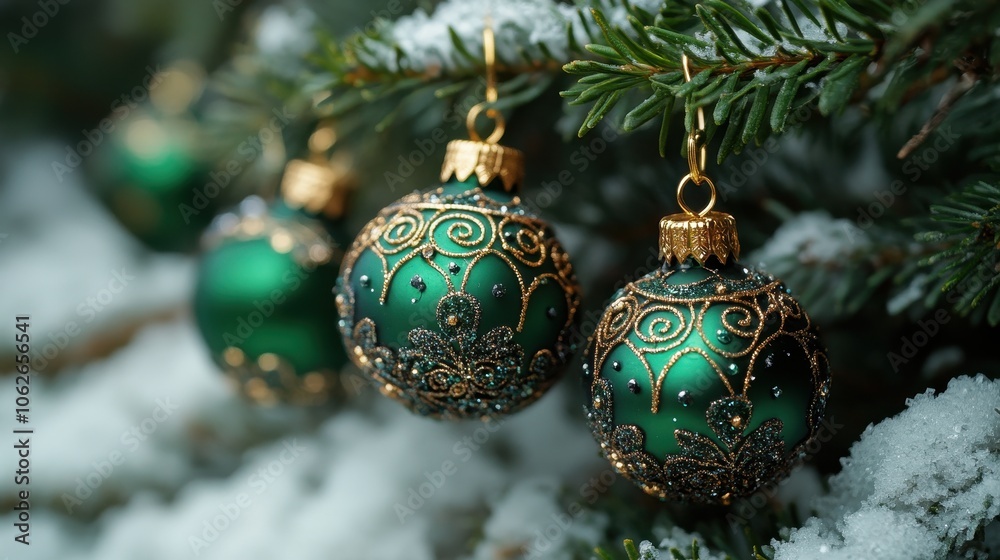 Christmas balls christmas jewelry green.