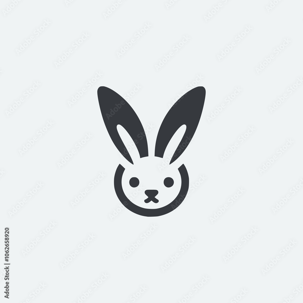 cute rabbit head pet animal logo vector illustration template design cute rabbit head pet animal logo vector illustration template design