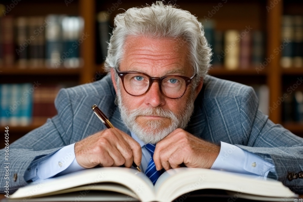 Judge with law books open on a desk, reading over a case file in chambers, capturing the preparation and diligence of legal duty, symbolizing knowledge and responsibility Judge with law books open on a desk, reading over a case file in chambers, capturing the preparation and diligence of legal duty, symbolizing knowledge and responsibility