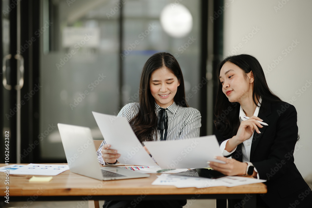 Business woman shows good genes and success in work Business woman shows good genes and success in work