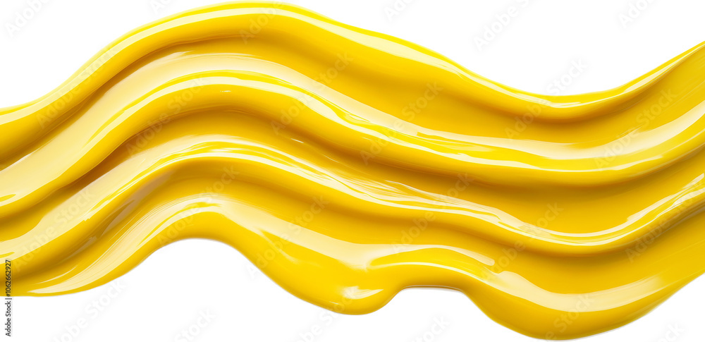 Yellow paint texture on transparent background, artistic concept Yellow paint texture on transparent background, artistic concept