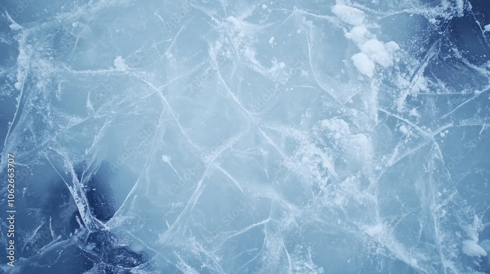 Ice hockey goal crease, visible lines on fresh ice with blank space for text Ice hockey goal crease, visible lines on fresh ice with blank space for text