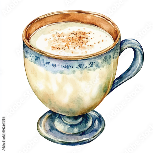 hot milk watercolor clipart illustration