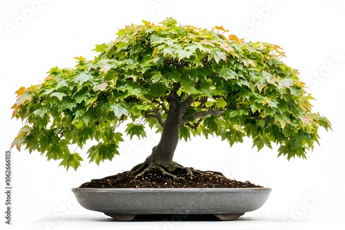 Acer campestre isolated on a with a white background photo