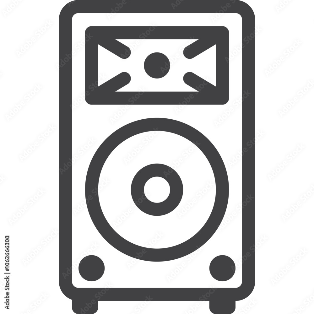 Simple speaker outline icon on white background Simple speaker outline icon on white background