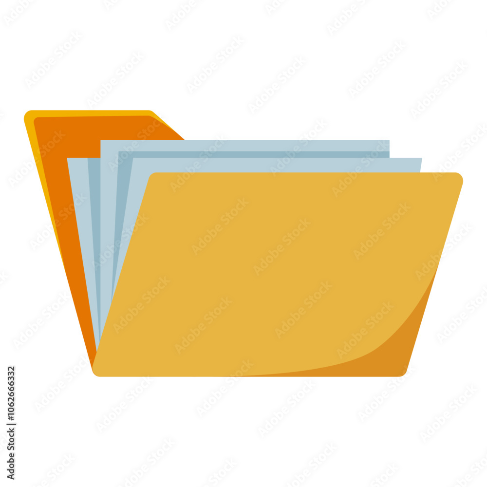 Open Document Folder Illustration Open Document Folder Illustration