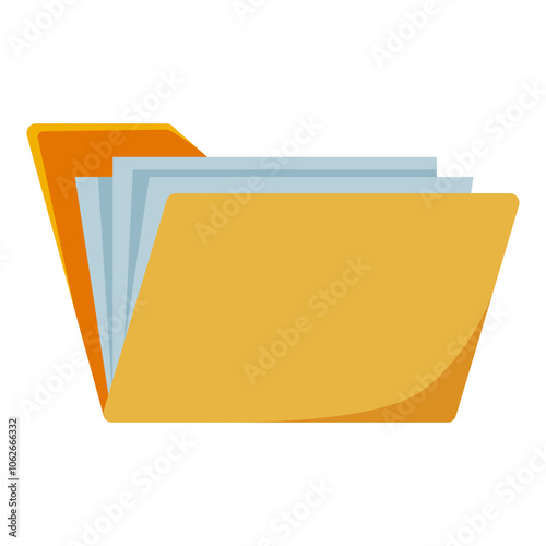 Open Document Folder Illustration