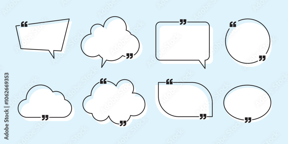 Quote box frame, big set. Quote text in speech bubble. Quote box icon. Blank template quote text info design boxes quotation bubble blog quotes symbols. Quote box frame, big set. Quote text in speech bubble. Quote box icon. Blank template quote text info design boxes quotation bubble blog quotes symbols.