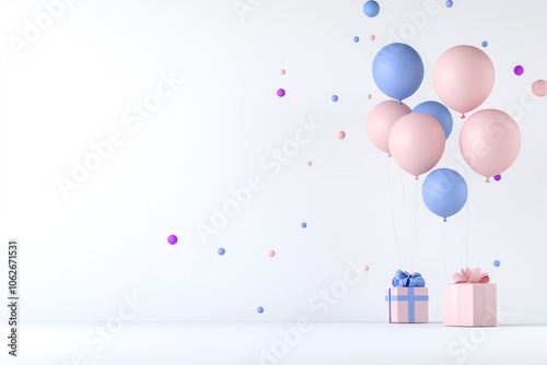 Colorful Balloons and Gifts for Festive Celebrations - Perfect for Birthdays, Anniversaries, and Children's Parties