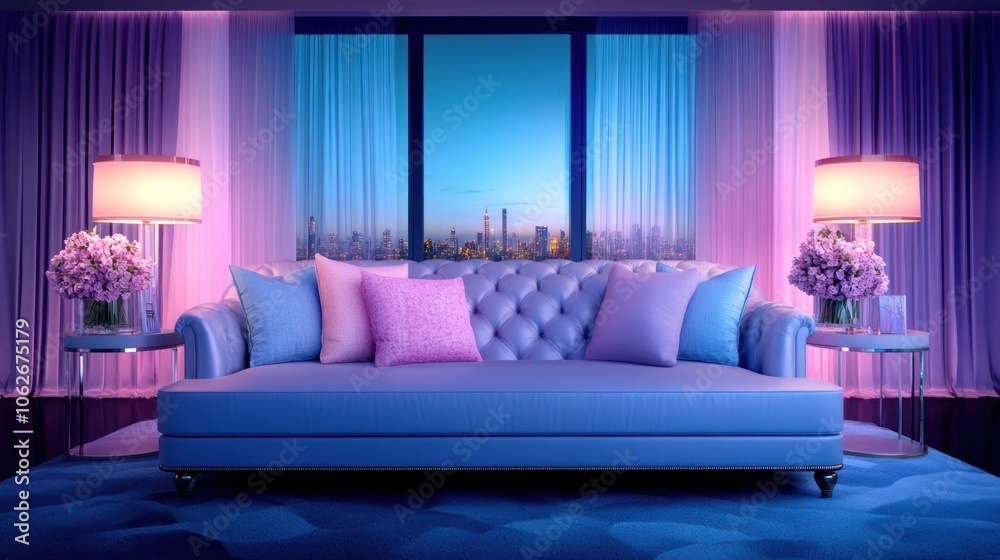 Cozy Living Room with Comfortable Sofa Cozy Living Room with Comfortable Sofa
