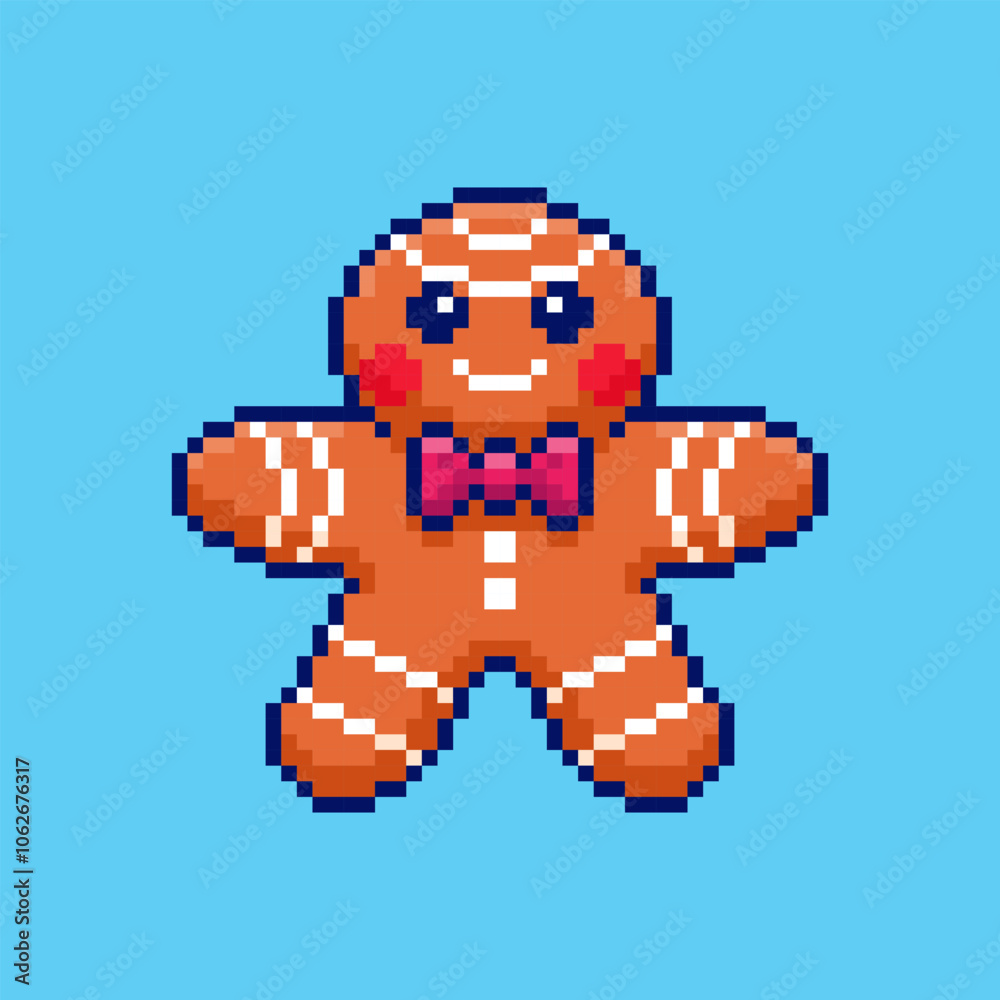 Pixel art Gingerbread Cookie game asset design Pixel art Gingerbread Cookie game asset design