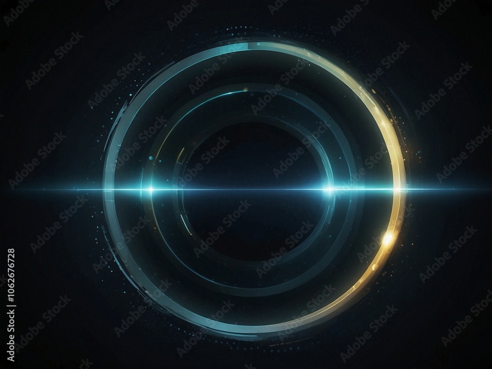 abstract blue background, Radius of circle abstract blue background, Radius of circle