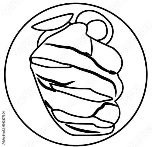 japanese food doodle element coloring page cartoon illustration