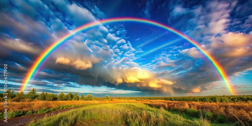 Naklejka premium Wide-angle texture of color grading in rainbow effect