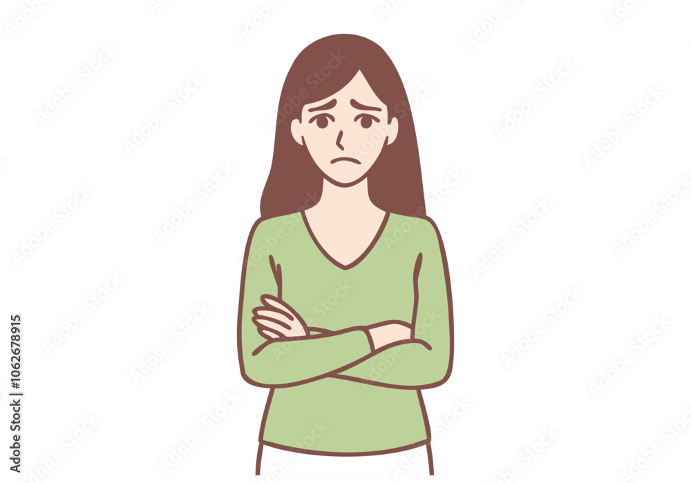 A woman is depressed and hopeless and wants to cry. Hand drawn style vector design illustrations.
A woman is depressed and hopeless and wants to cry. Hand drawn style vector design illustrations.