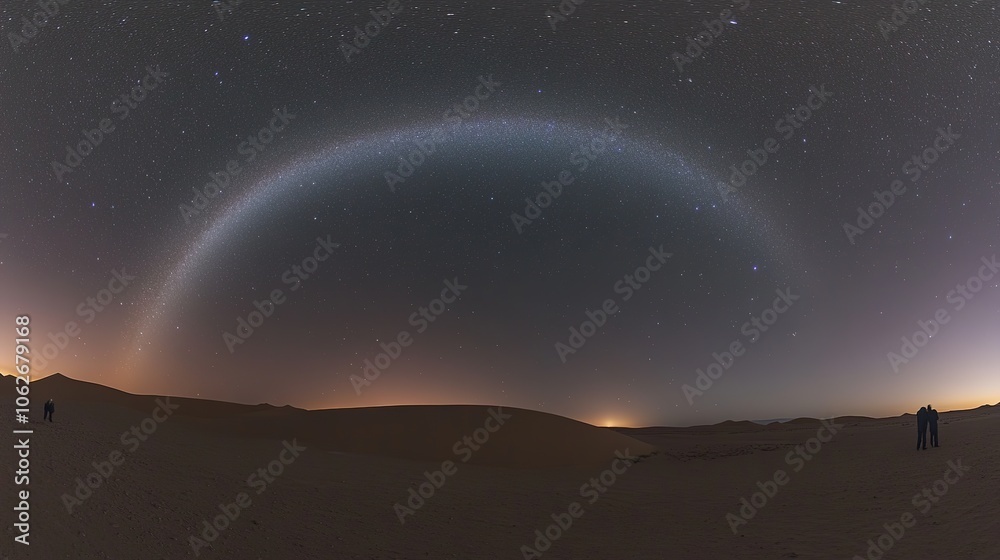Desert Under a Starry Night Sky with Moonlit Dunes, Conveying Tranquility and Endless Possibilities Desert Under a Starry Night Sky with Moonlit Dunes, Conveying Tranquility and Endless Possibilities