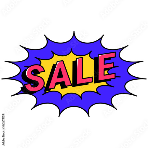 Sale with Blast Illustration