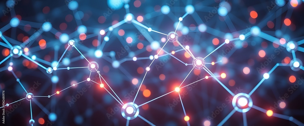 Background AI Automation Web Glowing Background AI Automation Web Glowing