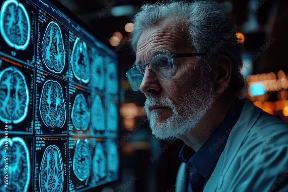 Medical technology, Healthcare images, Doctors and robotics research diagnose Human brains scan. Medical technology, Healthcare images, Doctors and robotics research diagnose Human brains scan.