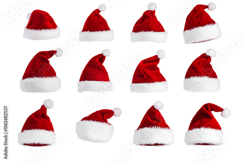 set of santa claus hats