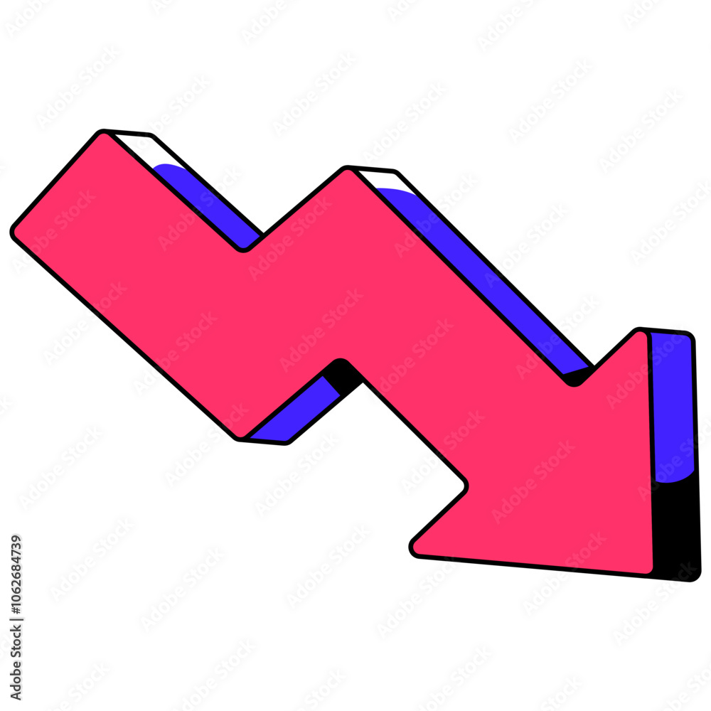 Chart Down Illustration Chart Down Illustration