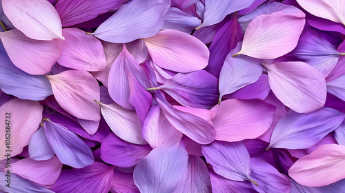 Soft lavender petals in various shades create calming floral background