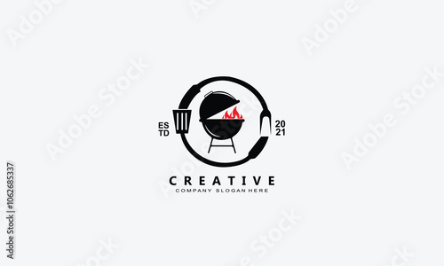 Barbecue logo design vector template