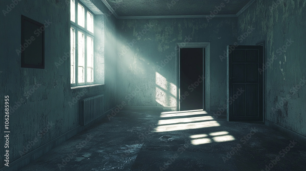 Empty dark room interior, daylight interior room empty sopyspace cosy and comfort interior decoration. Empty dark room interior, daylight interior room empty sopyspace cosy and comfort interior decoration.