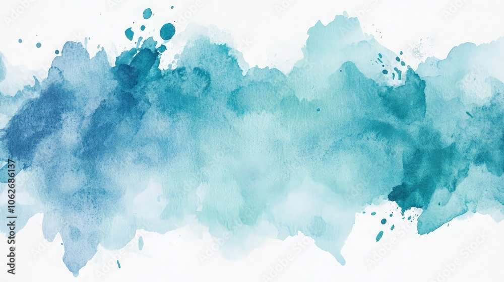 Cool-toned watercolor splashes in shades of icy blue and mint, creating a refreshing and abstract background for a clean, minimalistic date card design. Cool-toned watercolor splashes in shades of icy blue and mint, creating a refreshing and abstract background for a clean, minimalistic date card design.