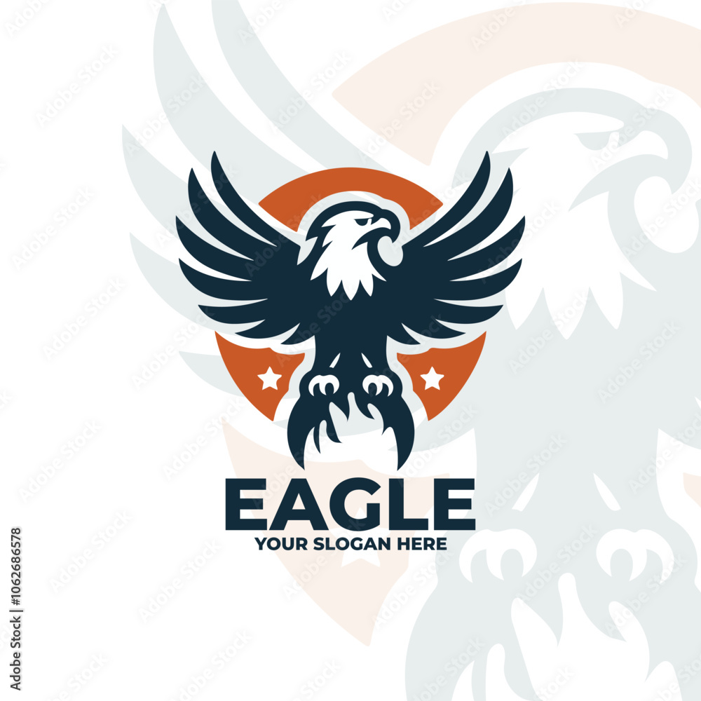 Obraz premium flat design logo of an eagle