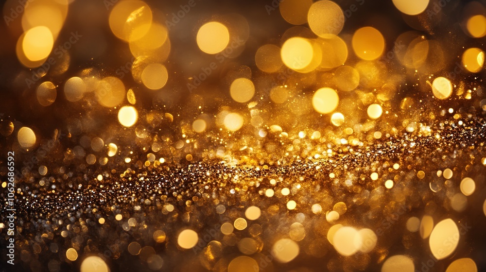 Abstract Golden Bokeh Background with Glitter Abstract Golden Bokeh Background with Glitter