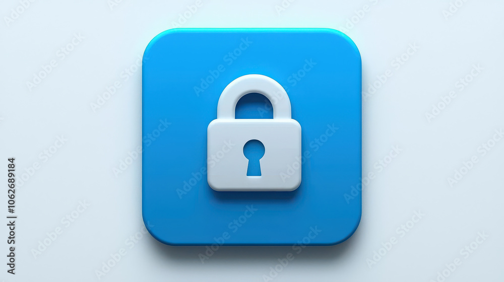 blue security icon featuring white padlock symbol, representing safety and protection blue security icon featuring white padlock symbol, representing safety and protection
