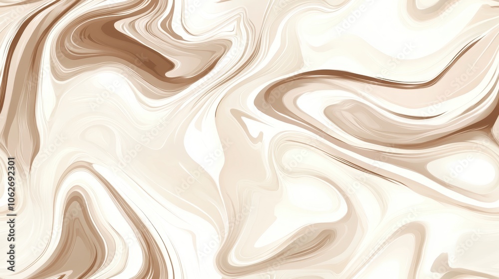 Abstract background with swirling brown and white liquid marble effect. Abstract background with swirling brown and white liquid marble effect.