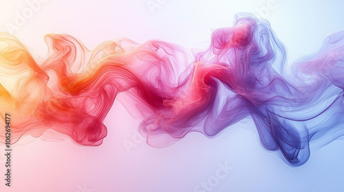 Ethereal Flow of Abstract Colors, Vibrant Pink and Blue Smoke Art