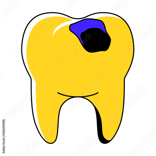 Caries Tooth Illustration