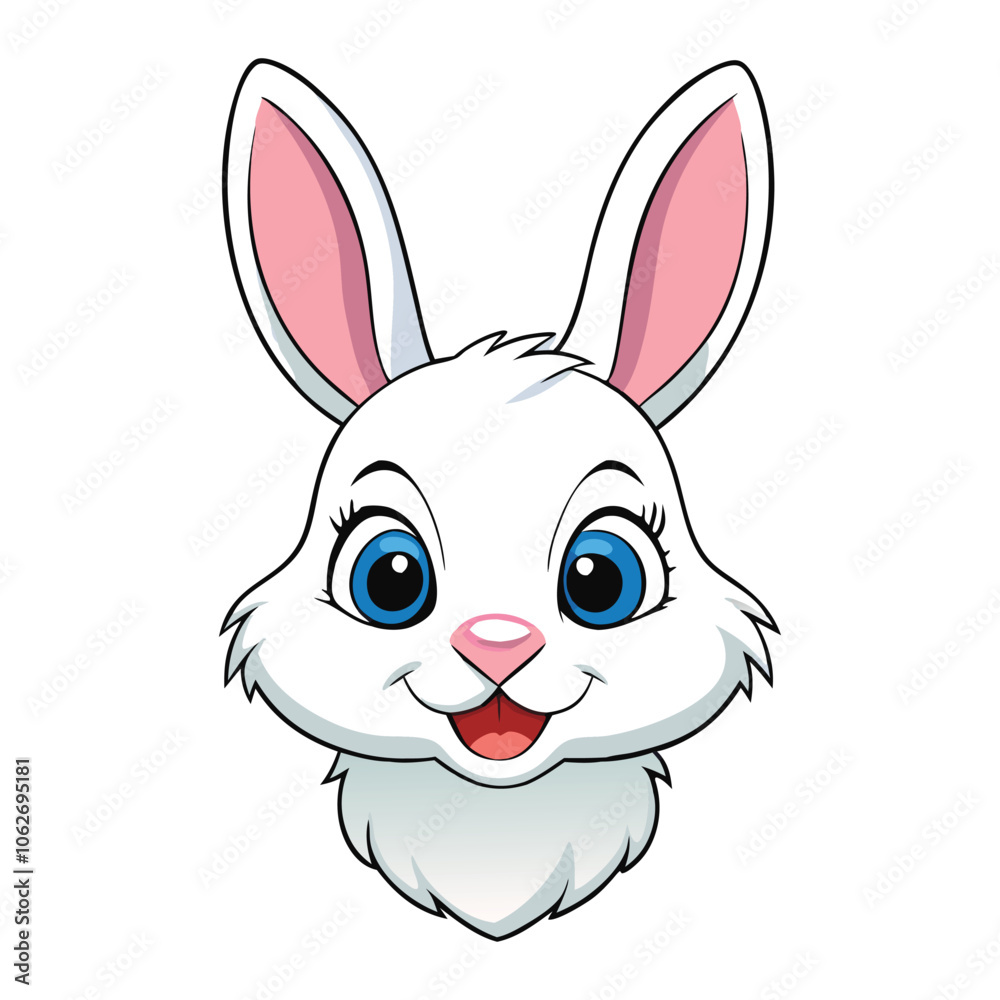 Obraz premium rabbit with a heart vector illustration with white background