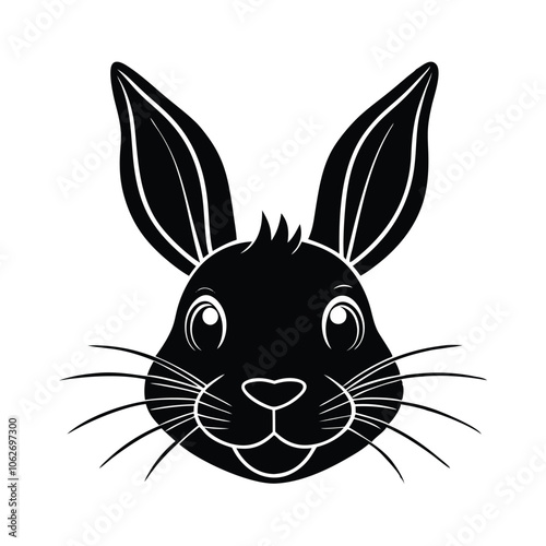 illustration of a rabbit had with white background