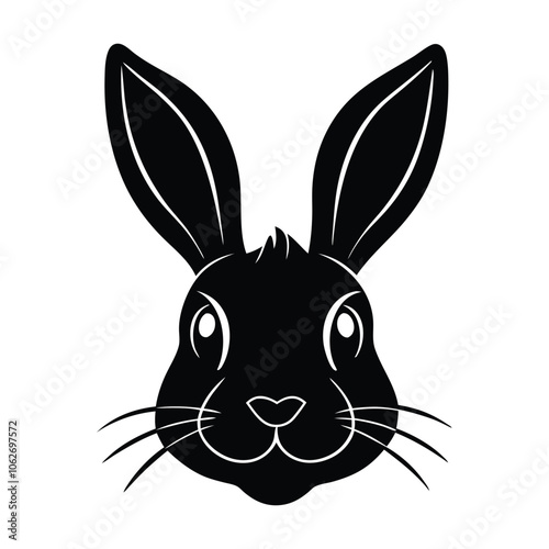 illustration of a rabbit had with white background