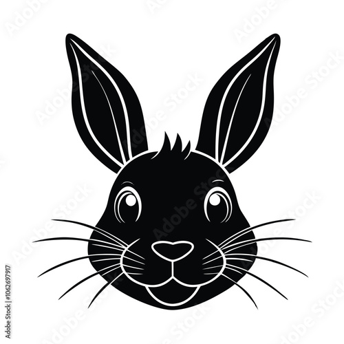 illustration of a rabbit had with white background