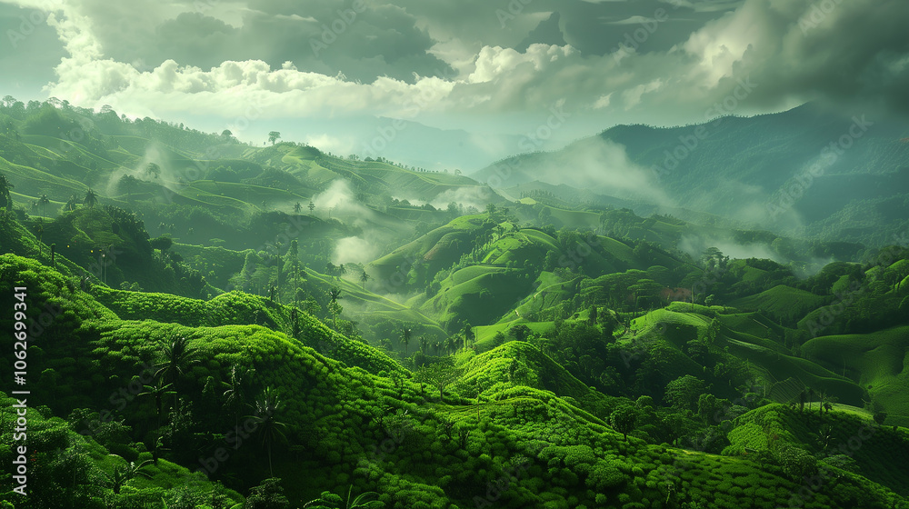 Fototapeta premium green landscape 