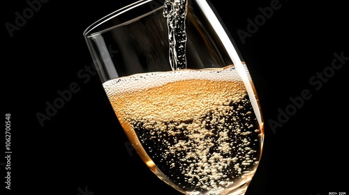 Champagne Pouring Into a Glass photo