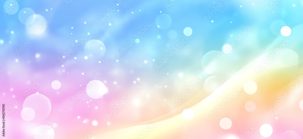 Abstract clear blue sky. Pastel rainbow. Light blue, pink and yellow color banner. Pastel gradient sky pattern. Blurred light fuzz colorful gradient background. soft horizontal backdrop Abstract clear blue sky. Pastel rainbow. Light blue, pink and yellow color banner. Pastel gradient sky pattern. Blurred light fuzz colorful gradient background. soft horizontal backdrop
