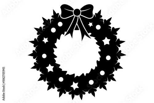 



Christmas wreath silhouette vector, wreath black icon design, christmas wreath frame or border vector silhouette 


