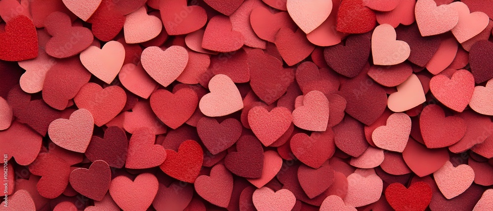 Vibrant red heart shapes scattered across a lush red background creating a romantic and passionate atmosphere perfect for Valentine s Day anniversary or love related designs and content Vibrant red heart shapes scattered across a lush red background creating a romantic and passionate atmosphere perfect for Valentine s Day anniversary or love related designs and content