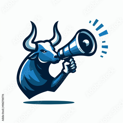 bullhorn logo illustration - megaphone logo illustration