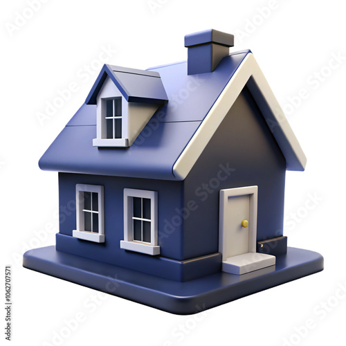 3d house icon. house, home, 3d, architecture, building, roof, estate, model, construction, real, icon, housing, illustration, small, residential, door, business, real estate, property, sale, apartment