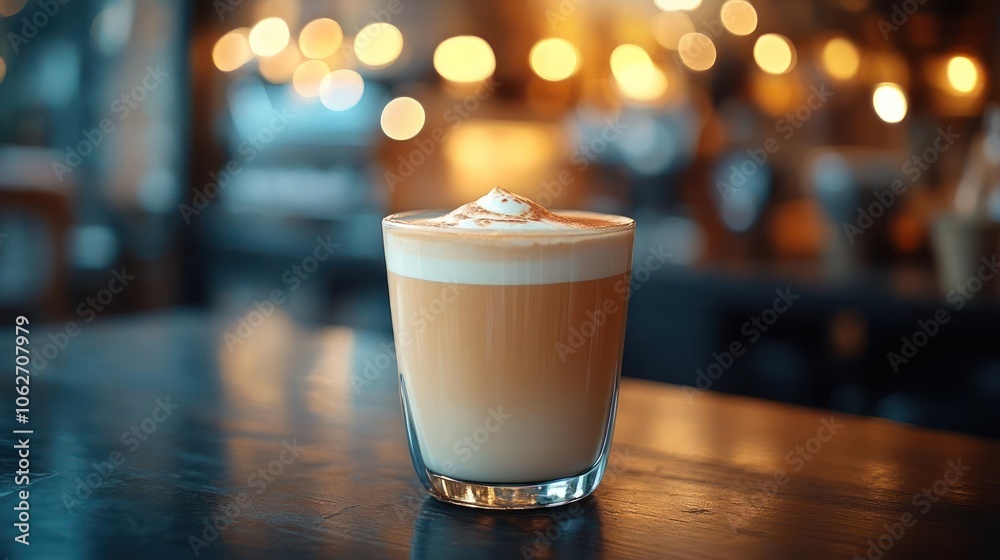 A latte art drink with whipped cream on top, displayed at a cafe setting. A latte art drink with whipped cream on top, displayed at a cafe setting.