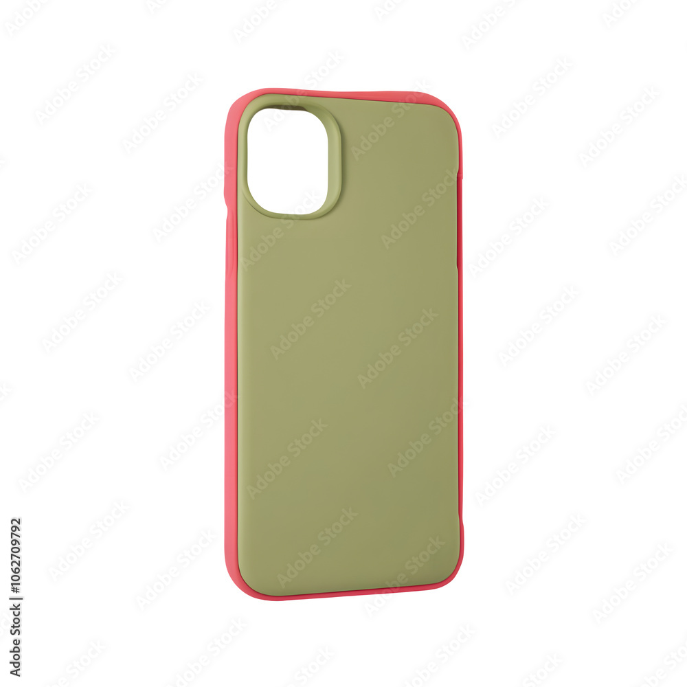 A Fuchsia and Green Colored Smartphone Case on a Transparent Background A Fuchsia and Green Colored Smartphone Case on a Transparent Background